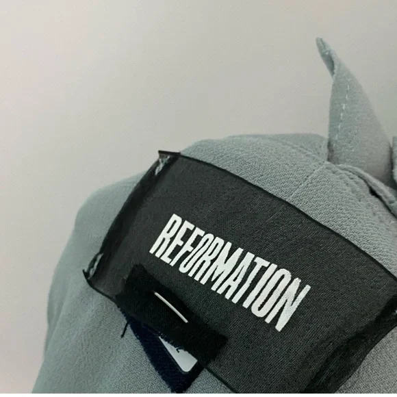 Reformation Elegant Gray Ruffle Maxi Dress - Picture 6 of 7